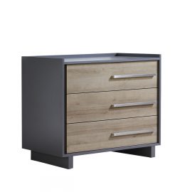 Urban 3 Drawer Dresser in Charcoal and Natural