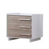 Urban 3 drawer dresser in white with natural wood facades
