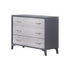 Charcoal dresser with 3 drawers in a white wood finish