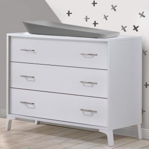 Metro 3 Drawer Dresser in White