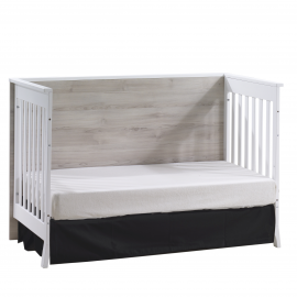 Metro Classic Crib as Daybed in White / Sand