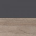 charcoal and natural wood color swatch