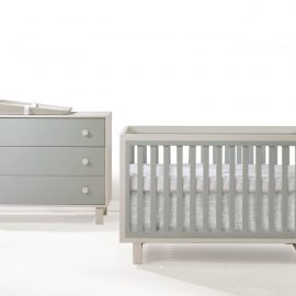 Bjorn Collection with Classic Crib and 3 Drawer Dresser in Latte/Sage