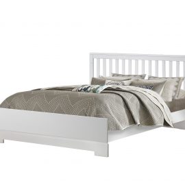 Olson Double Bed in White and Mosaic