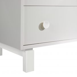 Bjorn 3 Drawer Dresser Bottom Foot Support in White