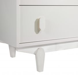 Tate 3 Drawer Dresser Foot Support in White
