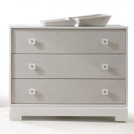 Olson 3 Drawer Dresser XL in White and Mosaic