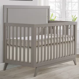 Sissi Convertible Crib in Greige (wood grain)