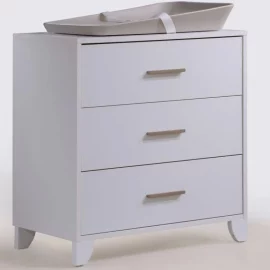 Aiko 3 Drawer Dresser in White